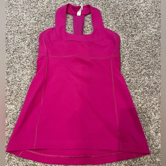 Lululemon Scoop Neck Tank *Luon - Raspberry - Size 6 - Picture 2 of 6
